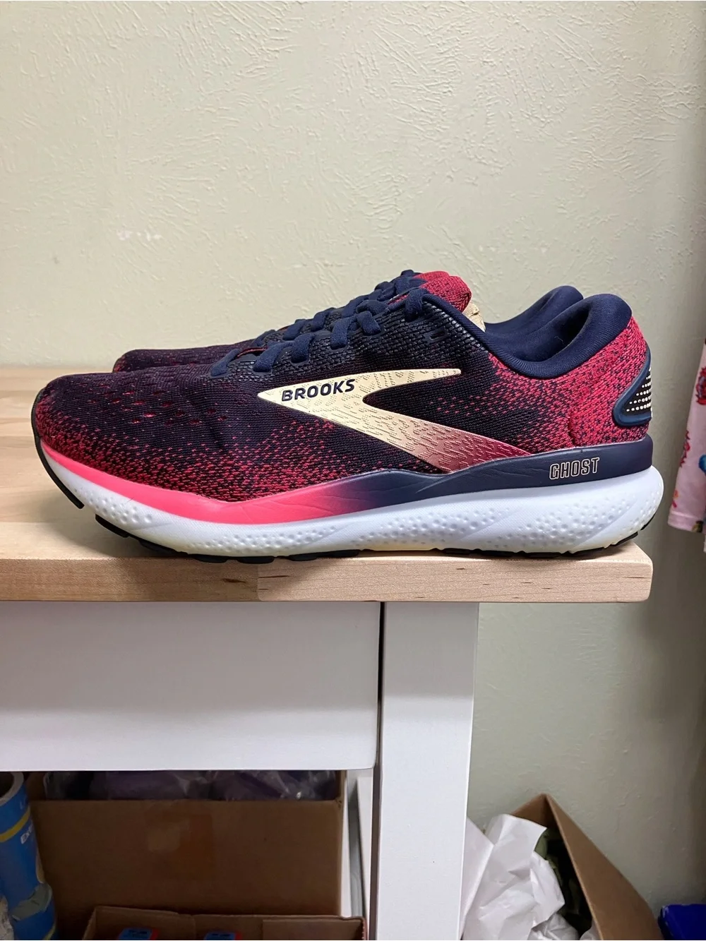 Brooks Ghost Women's Running Shoes — Pink/Navy
